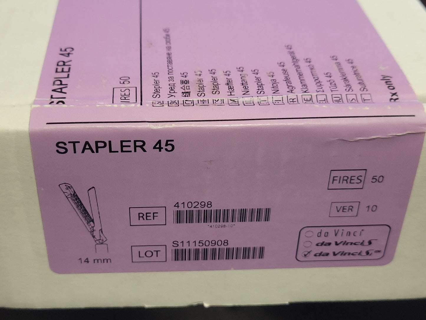 Intuitive Surgical - 410298 - Intuitive Surgical Da Vinci Si Endowrist Stapler 45 Instrument, 50 Firings - USA Supply