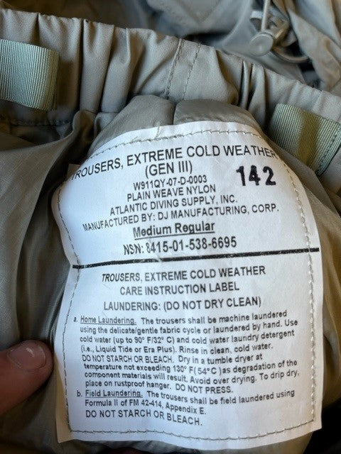 GI Extreme Cold Weather GEN III Level 7 Trousers – USA Supply