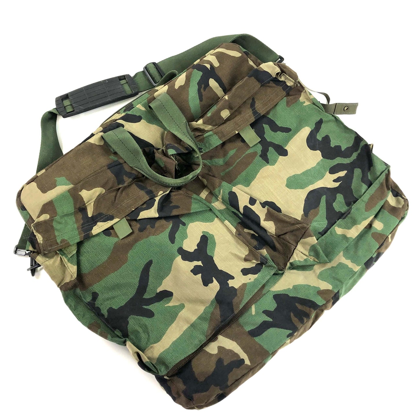 Helmet Bag, Woodland Camo great for hunting, airsoft, and paintball - USA Supply