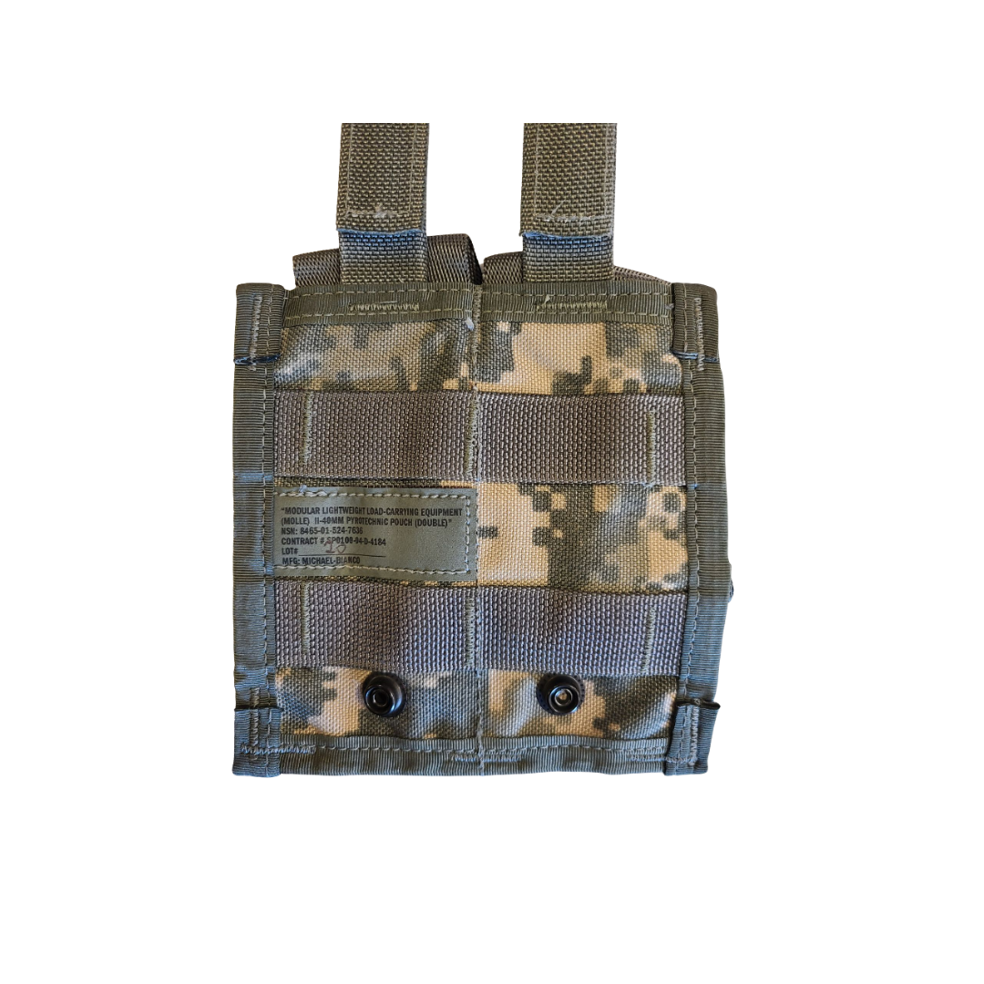 40MM DOUBLE POUCH - 40MM - ACU-DIGITAL - great for airsoft and paintball - USA Supply