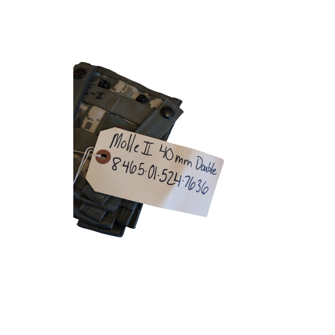 40MM DOUBLE POUCH - 40MM - ACU-DIGITAL - great for airsoft and paintball - USA Supply