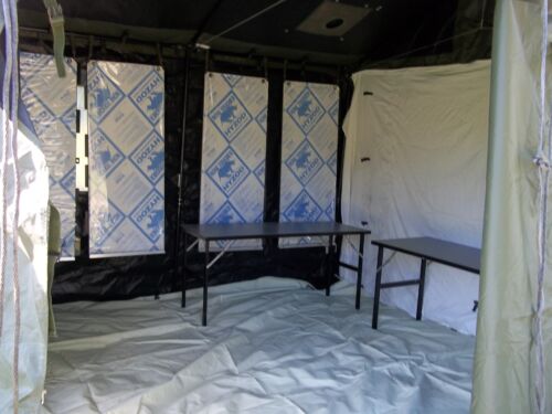 MODULAR COMMAND POST SYSTEM TENT (MCPS) GREEN RECONDITIONED (Price includes shipping) - USA Supply