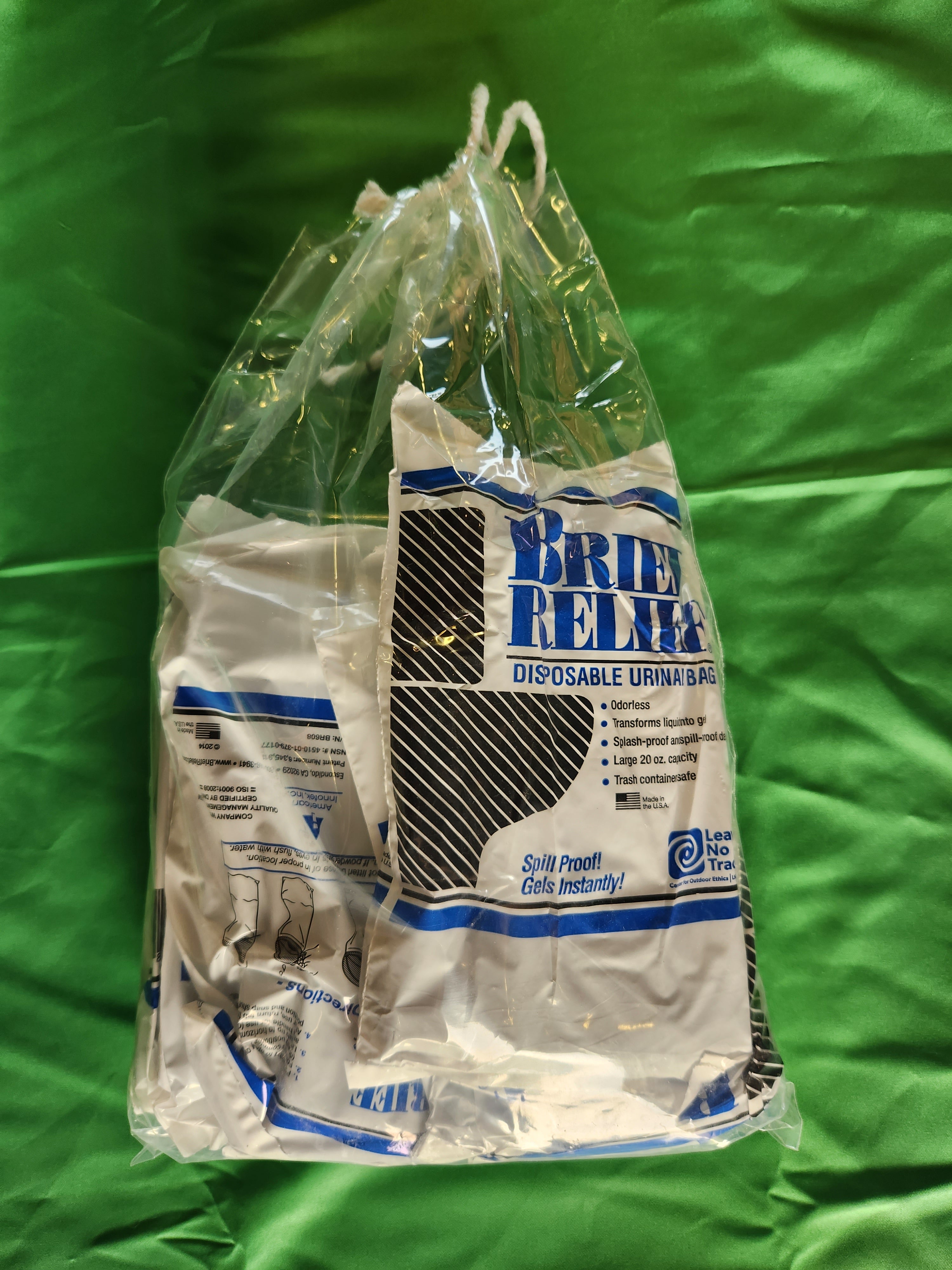 Brief Relief BR608 Brief Relief Disposable Urinal Bag Kit (Pack of 10) (1 of 4)