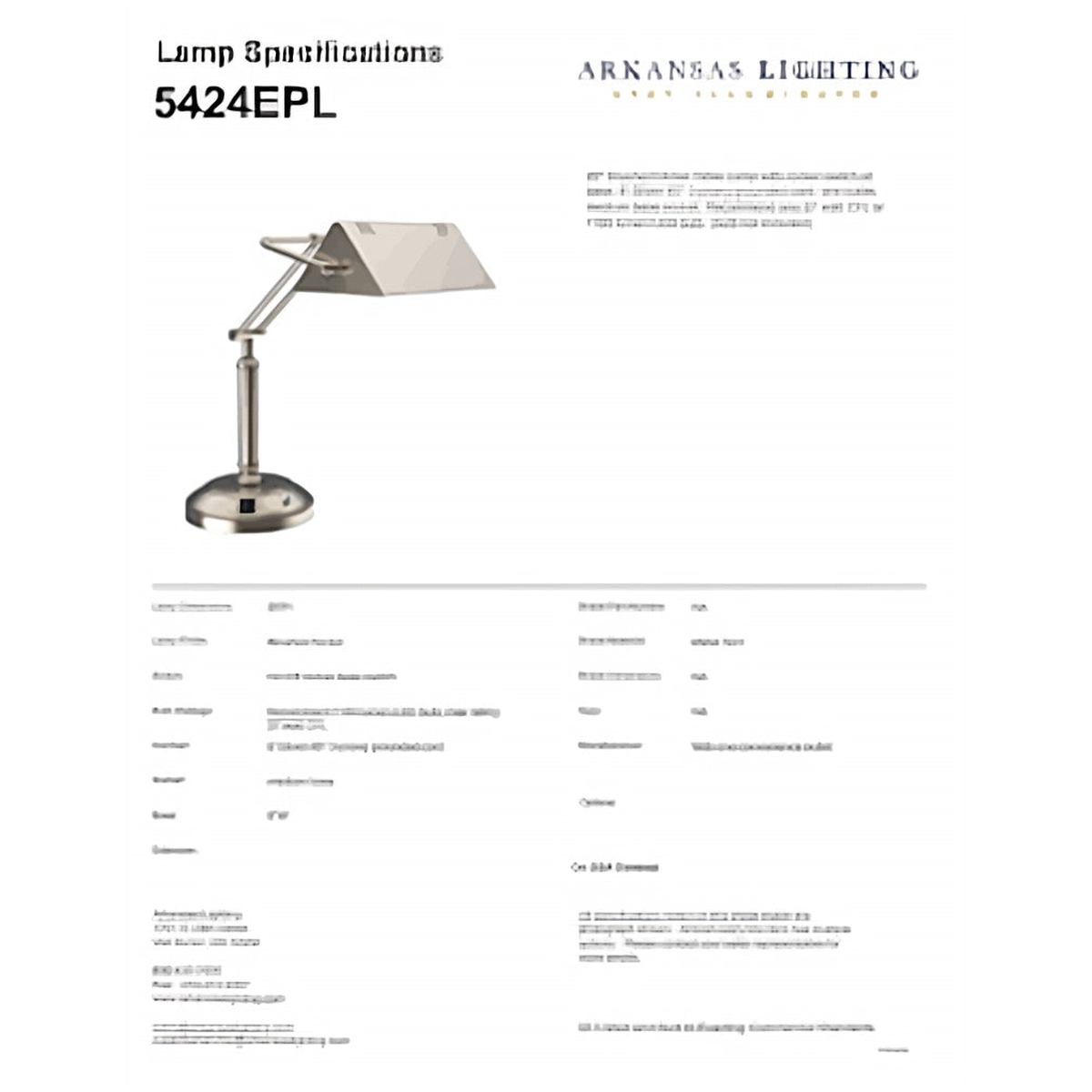 25" Brushed Nickel Table Lamp with Rocker Switch