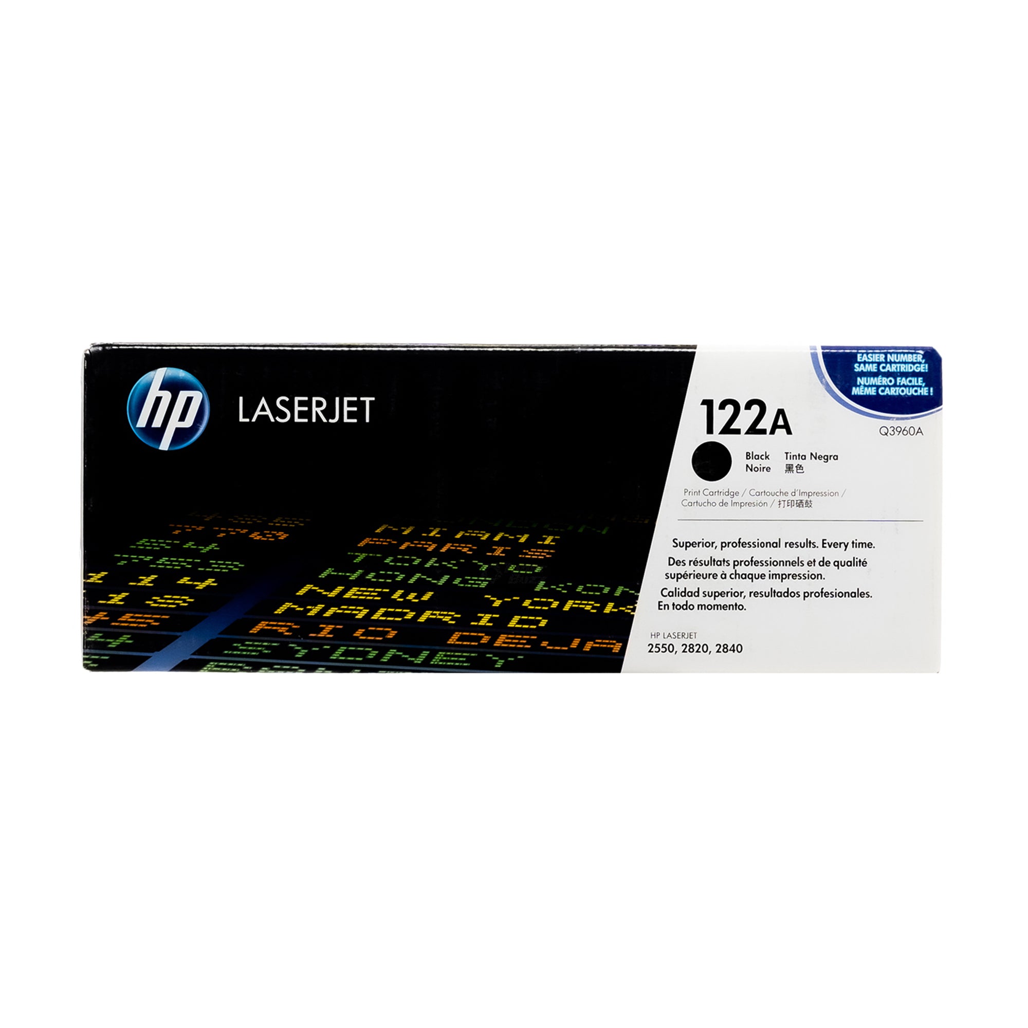 HP 122A, Black Original Toner Cartridge Q3960A LaserJet 2550 2800 - USA Supply