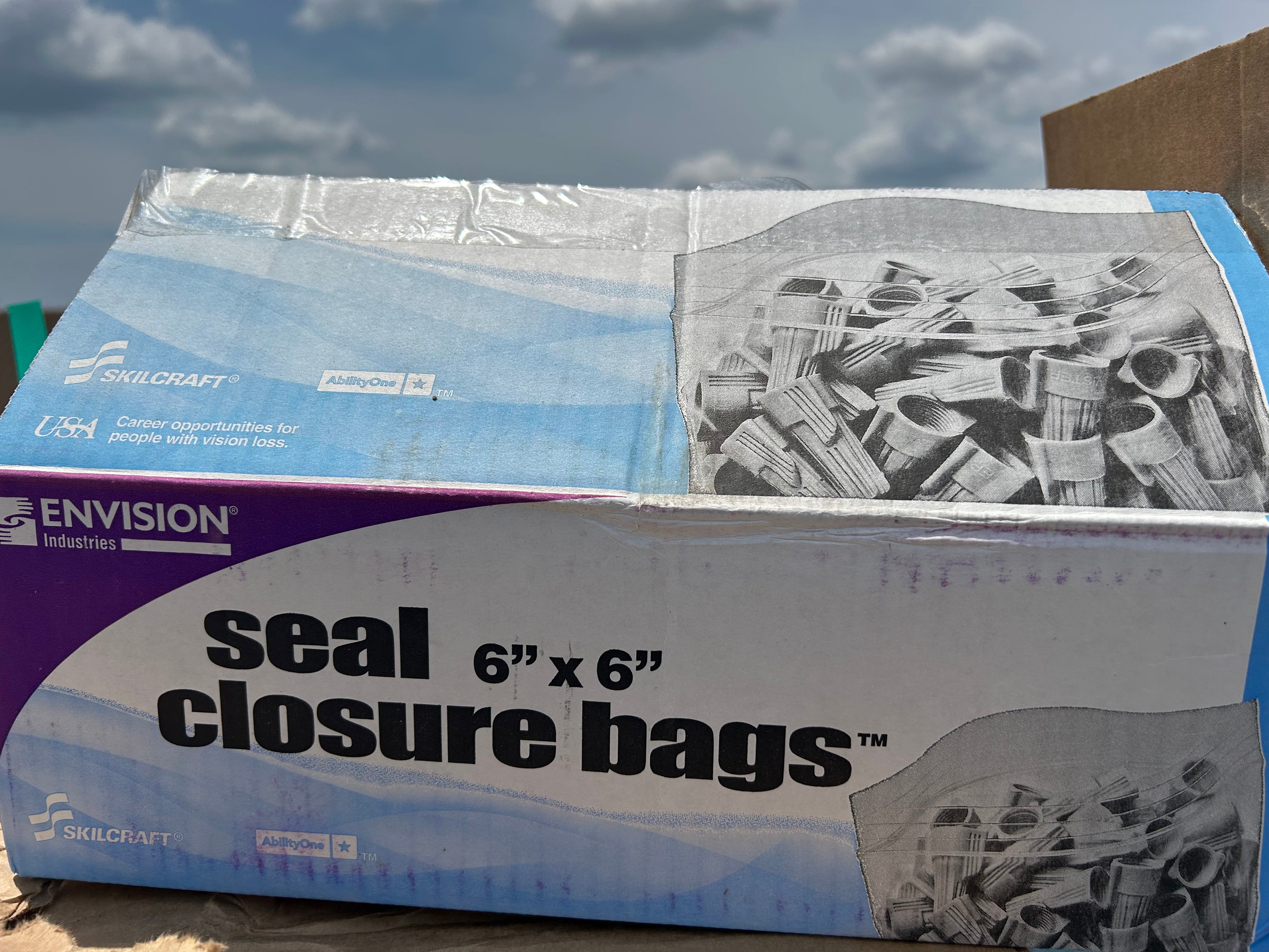 Envision Zipper Seal Bags 6" x 6" Case of 1,000 - part STOZF002C - USA Supply