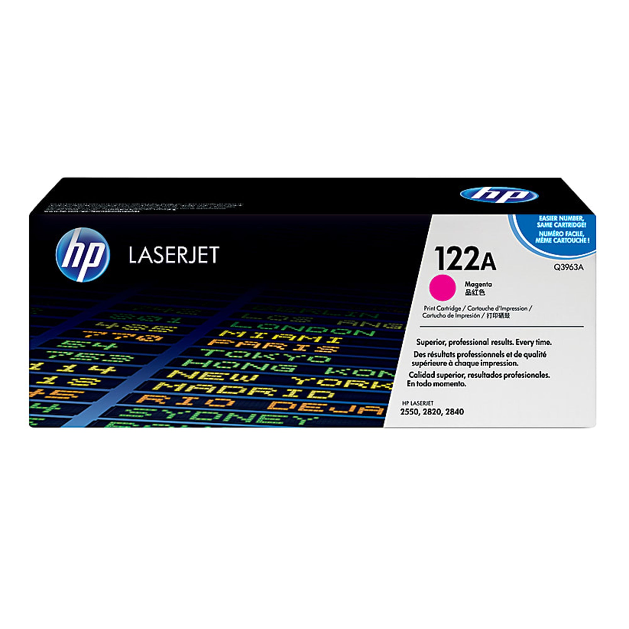 HP 122A, Magenta Original Toner Cartridge Q3963A LaserJet 2550 2800 - USA Supply