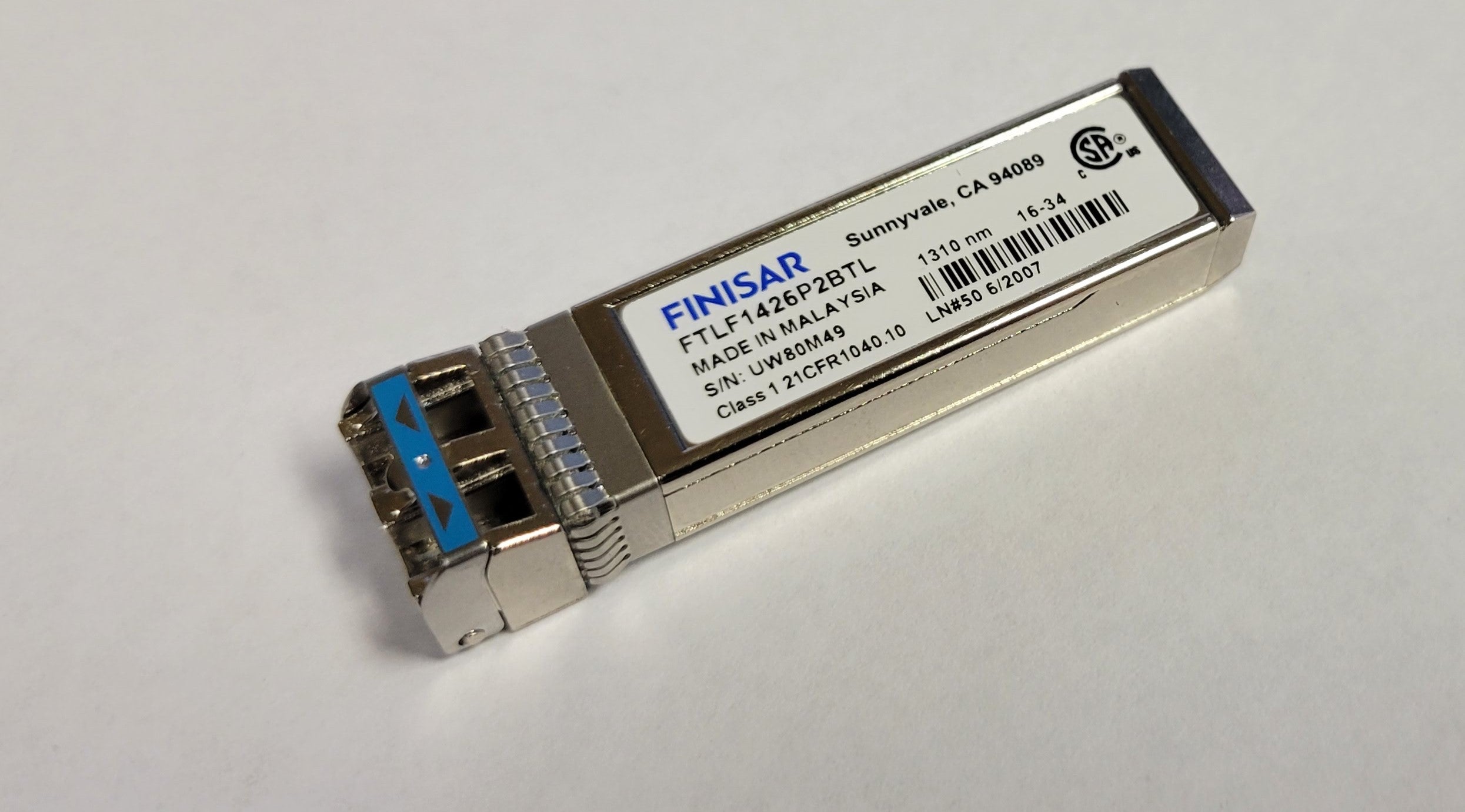 Finisar FTLF1426P2BTL 6Gb/s 1310nm Wireless SFP+ Transceiver - USA Supply