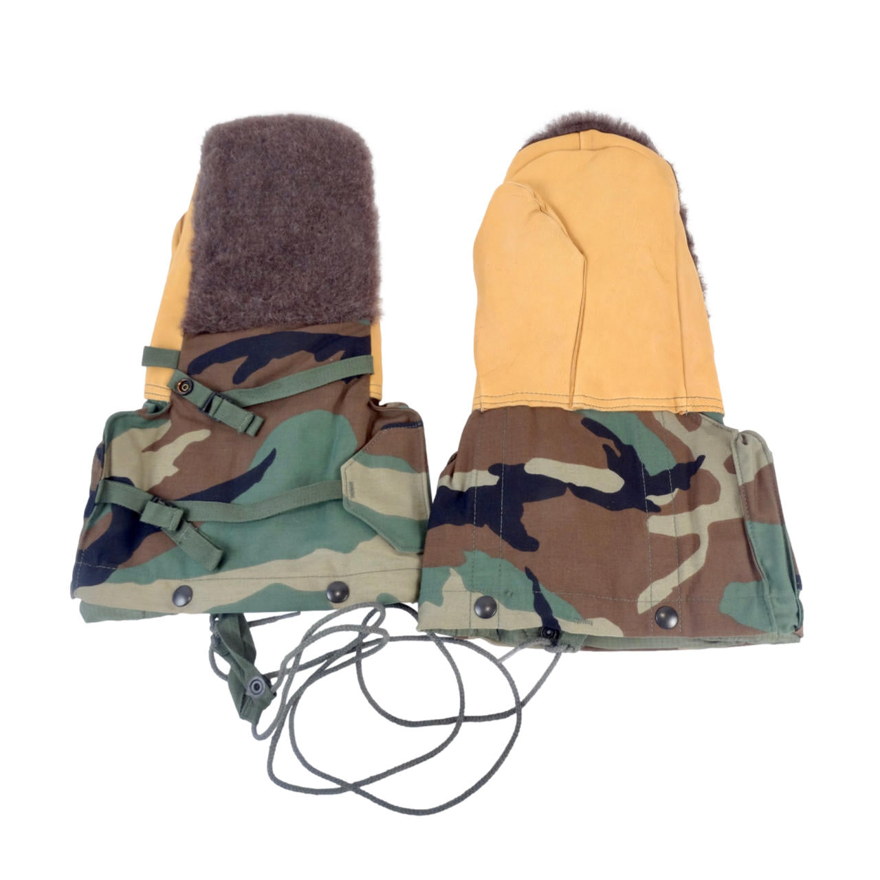 Extreme Cold Weather Woodland Camo Military Mittens - Small - part 718020509631 - USGI