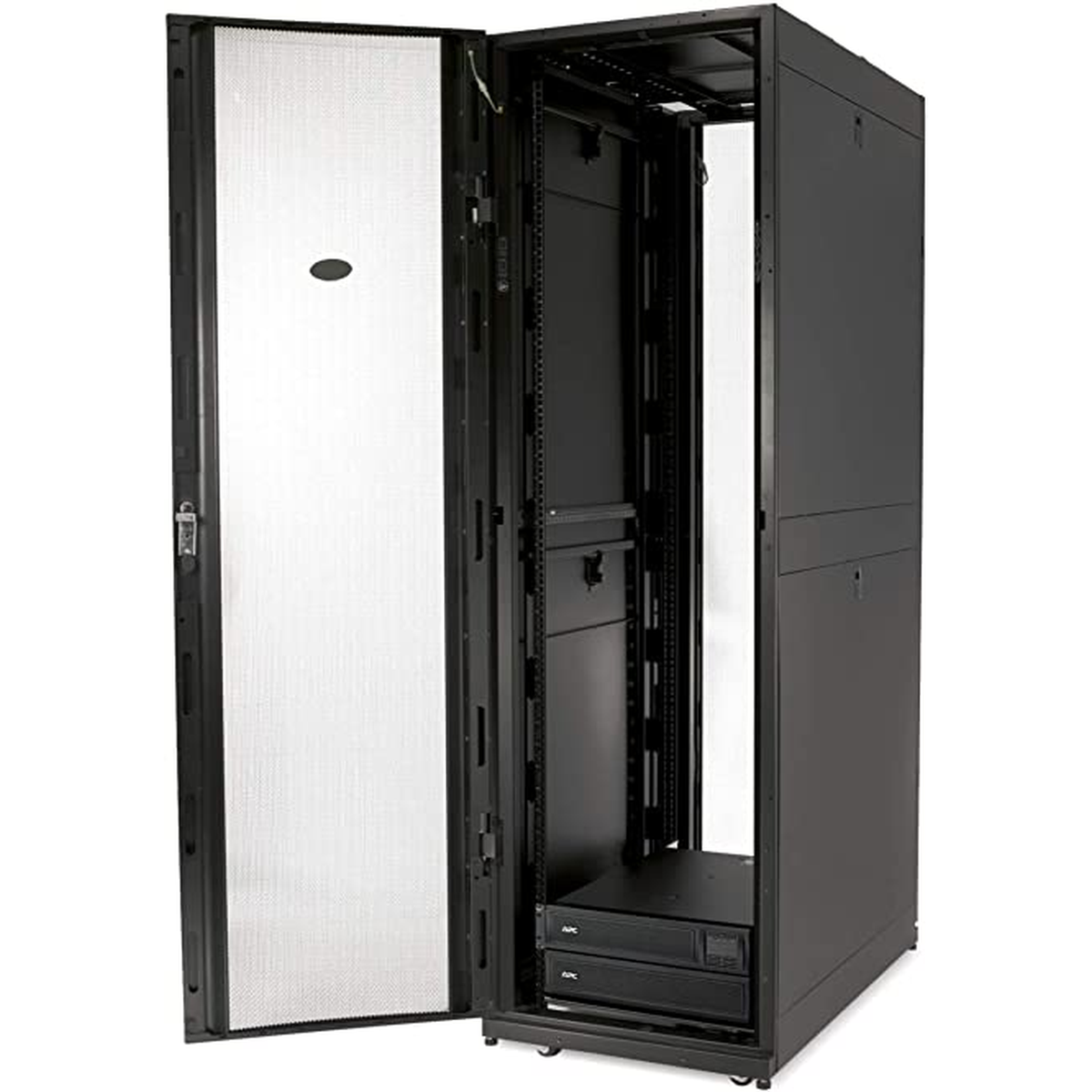 APC NetShelter SX Server Rack Enclosure, 42U, Black - part AR3100-FLOOR-MM1534 - USA Supply (1 of 4)