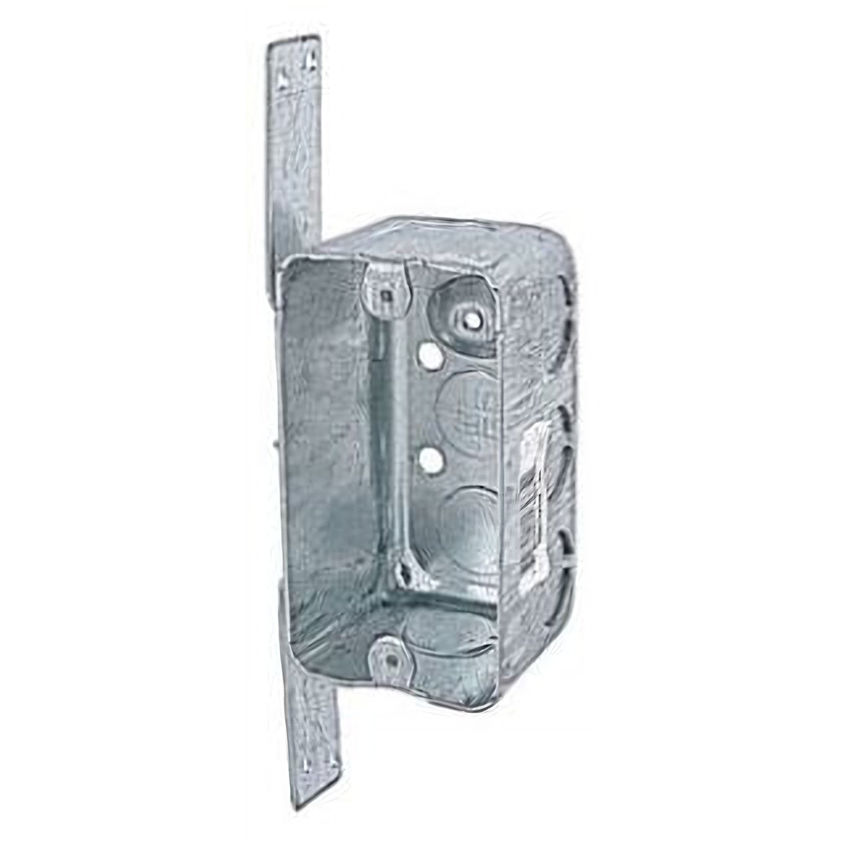 1-Gang Silver Metal Electrical Box – Standard Wall Box
