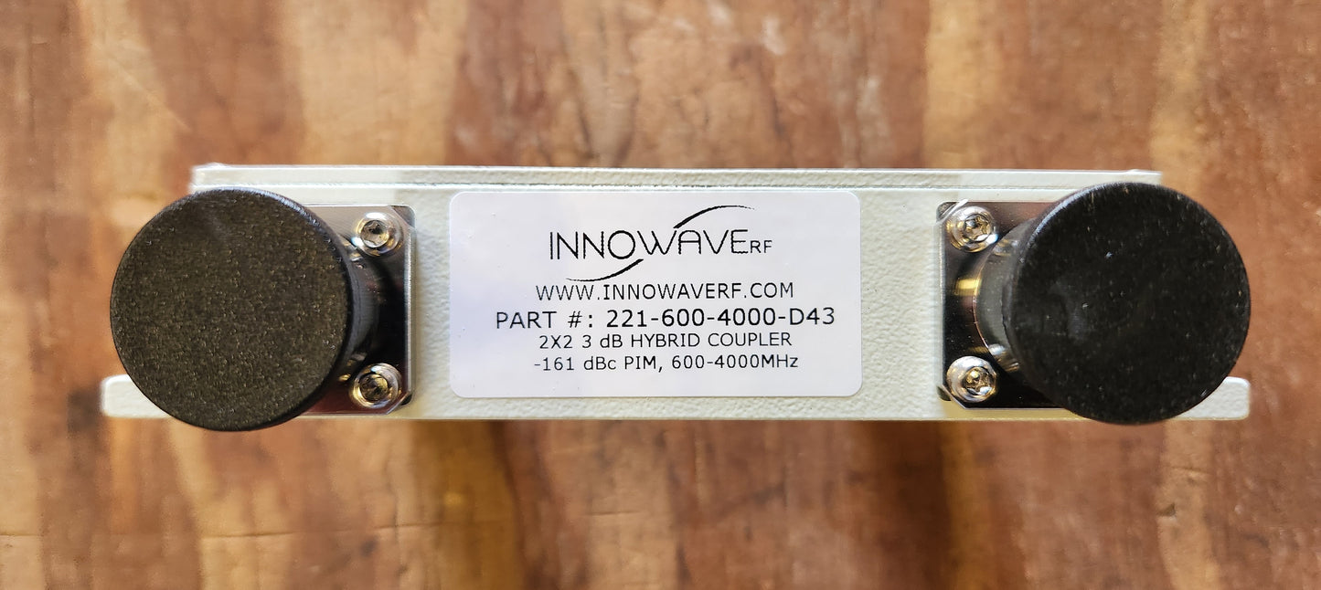 
                  
                    InnoWaveRF Hybrid Coupler 221-600-4000-D43 - New/Open Box
                  
                