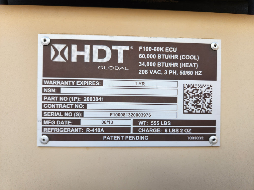 
                  
                    HDT Global F100-60K (5 TON) A/C Unit
                  
                