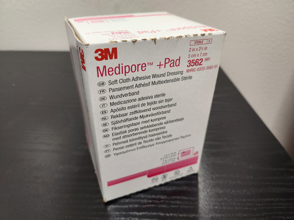 3M™ Medipore™ +Pad Soft Cloth Adhesive Wound Dressing, 3562 - New/OpenBox - Expired