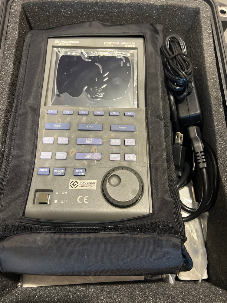 
                  
                    B&K Precision 2650 Portable Handheld 3.3GHz Spectrum Analyzer with Pelican 1450 Case. Antenna is not included.
                  
                