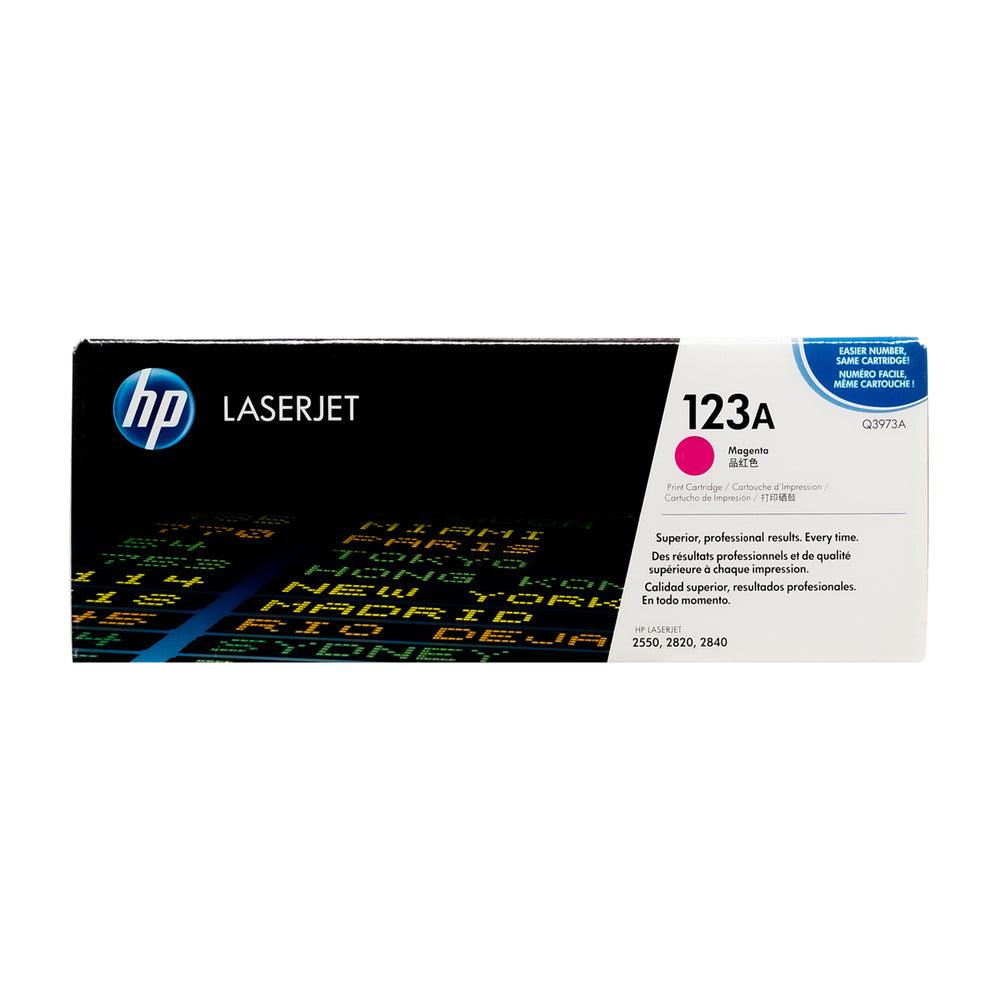 HP 123A, Magenta Original Toner Cartridge Q3973A LaserJet 2550 2820-30-40 - USA Supply