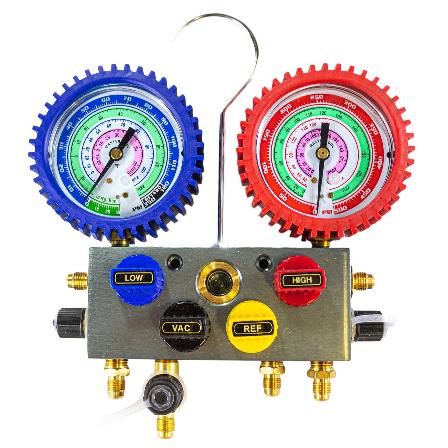 Mastercool 95161-G Four Way Charging & Testing Manfold Gauge Set - USA Supply