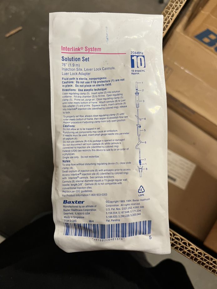Baxter Interlink System Solution Set Injection, 76-in – USA Supply