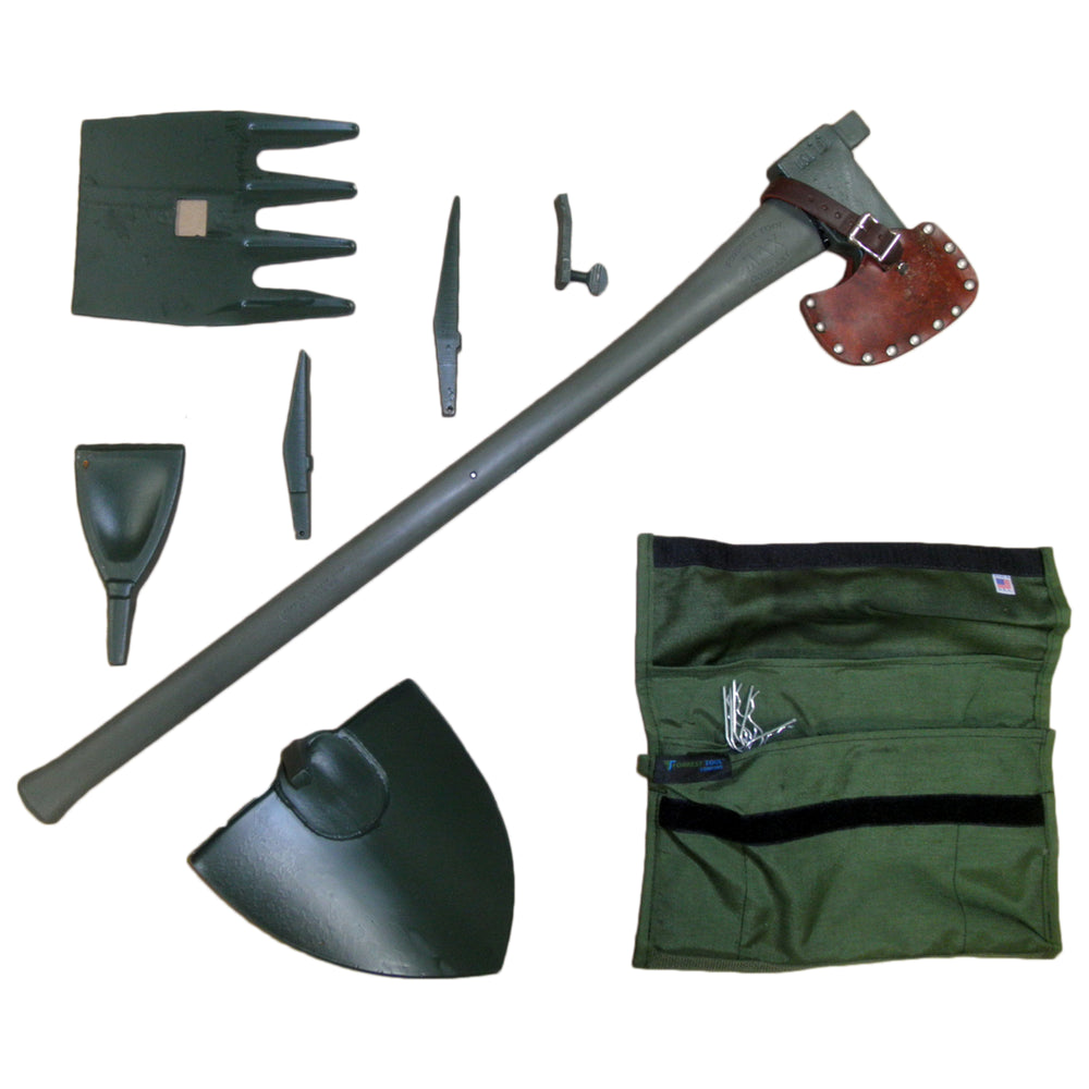 Forest Tool The MAX Military Multipurpose Axe Toolkit Includes 8 Essential Tools - USA Supply