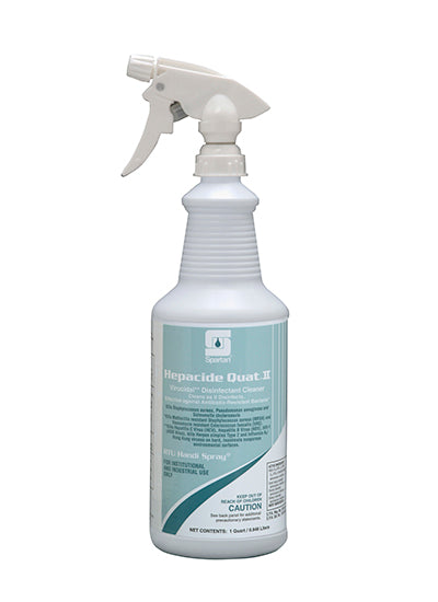 Spartan Hepacide Quat II Disinfectant Spray - Qt, RTU, 12/cs - USA Supply