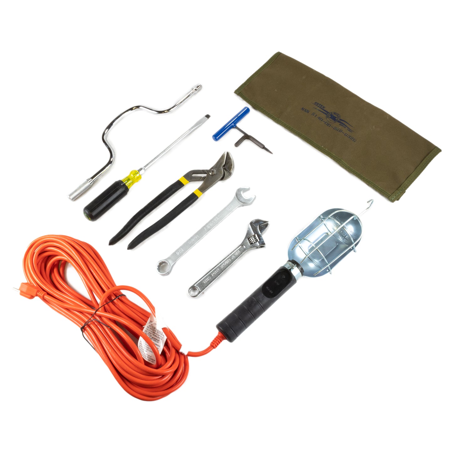 Military Issued Missile Tool Kit With 50 Foot Extension Lamp - USA Supply