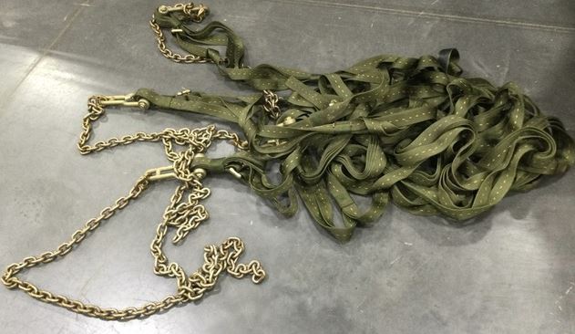 Aerial Cargo Sling for Helicopters, 4-leg, 4-ply with adjustable bottom chains NSN 1670-00-902-3080 - USA Supply