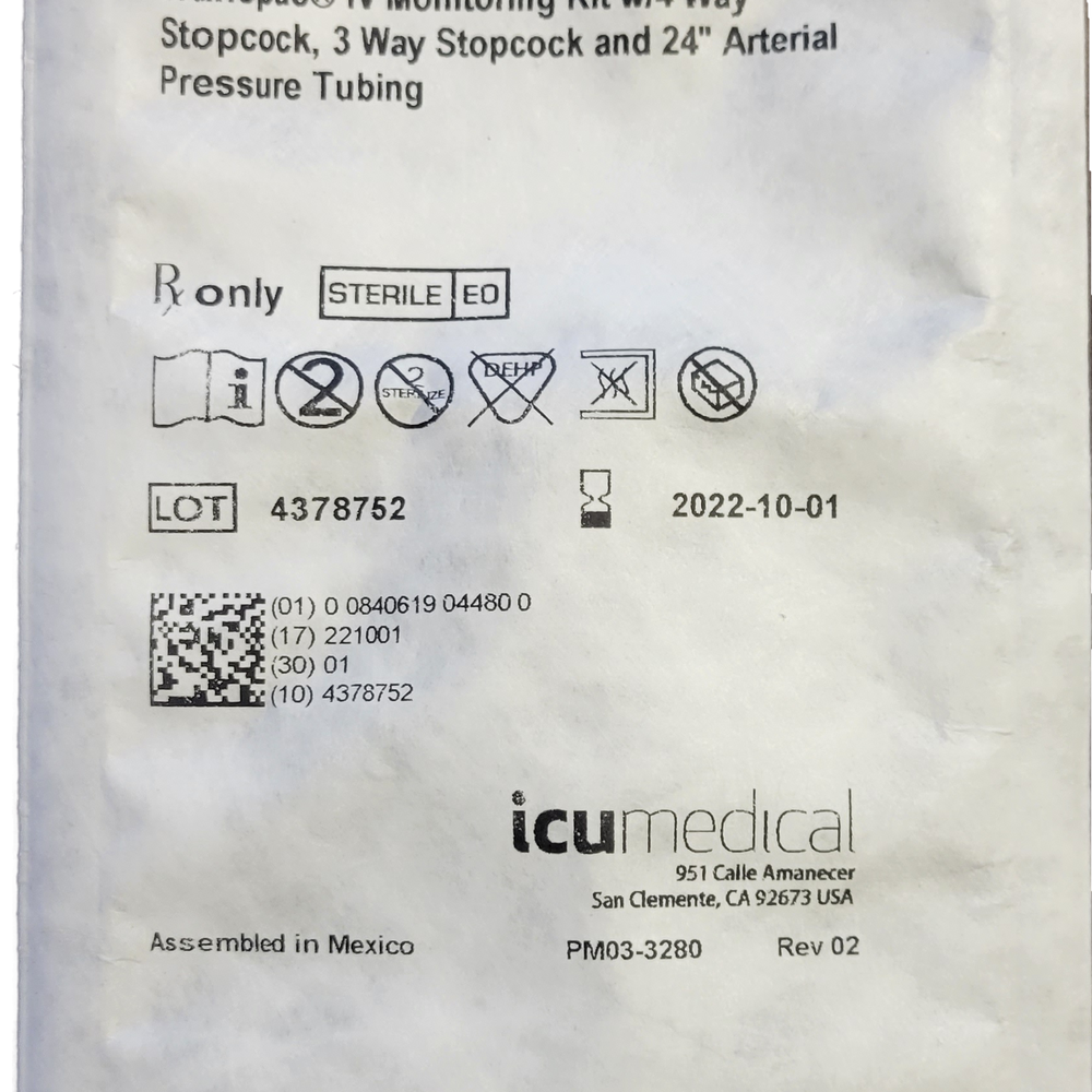 
                  
                    ICU Medical Transpac Transducers / Accessories - Monitor Kit for Transpac IV Pressure Transducers - 42594-05  (20Kits/Case) - Expires: 10-01-2022 - USA Supply
                  
                