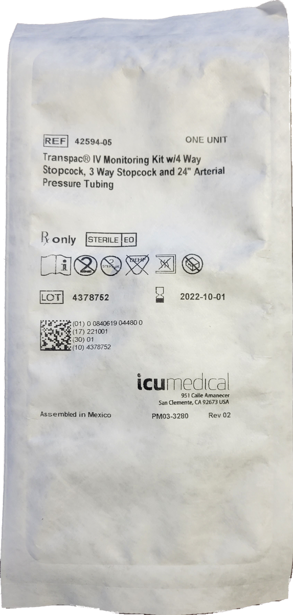 ICU Medical Transpac Transducers / Accessories Monitor Kit for Trans