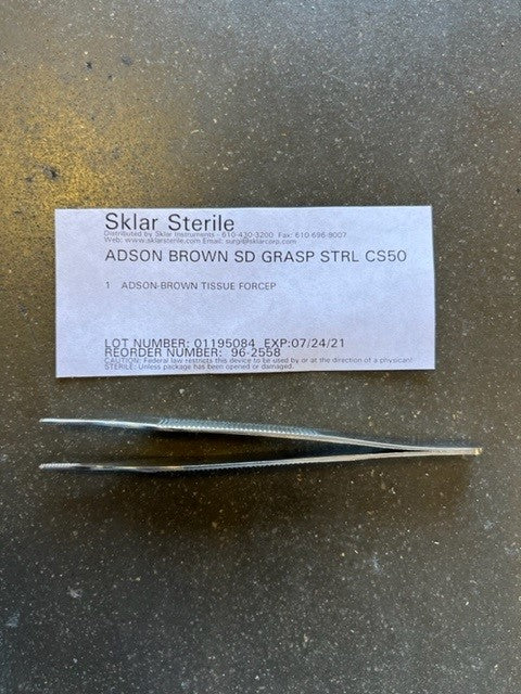 
                  
                    Sklar Sterile Adson Brown SD Grasp Strl CS50
                  
                
