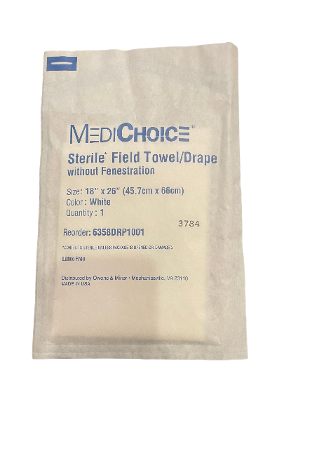MEDICHOICE Sterile Field Towel/Drape without Fenestration, 3784-1F1 - USA Supply