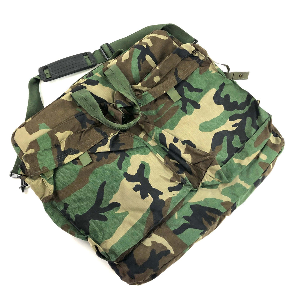 Helmet Bag, Woodland Camo great for hunting, airsoft, and paintball - USA Supply