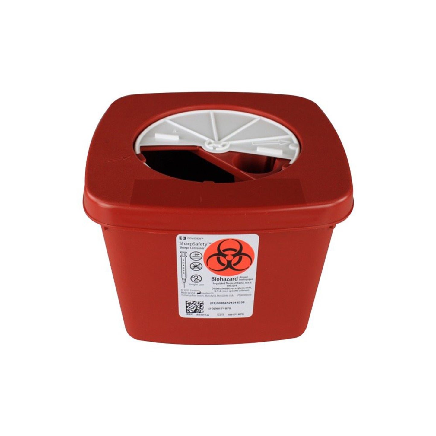 Covidien SharpSafety 8920SA Multi-Purpose Container With Rotor Lid - 60 Units - USA Supply