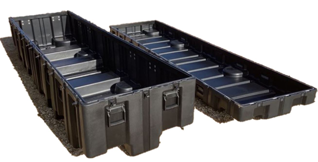 Military grade cargo hard container - Container Exterior dimensions 142''L x 30h'' x 37w'' - USA Supply