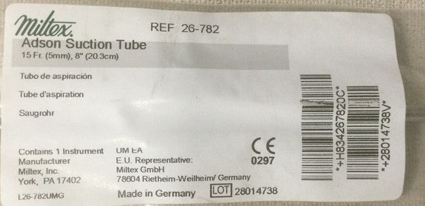 
                  
                    Miltex 26-782 Adson Suction Tube - USA Supply
                  
                