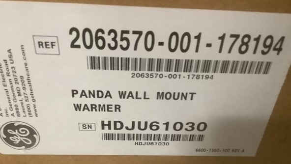 
                  
                    GE Panda Wall Mount Warmer - Pediatric Baby Infant Warmer -- New/Open Box - USA Supply
                  
                