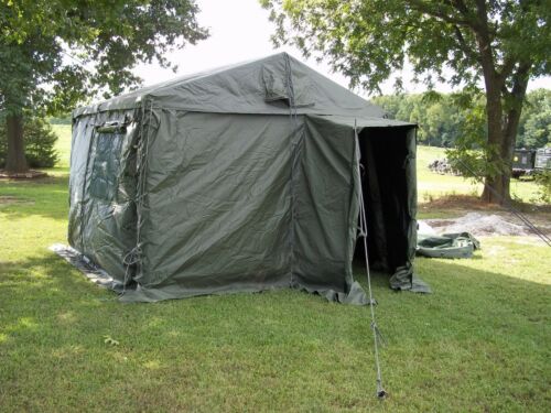 MODULAR COMMAND POST SYSTEM TENT (MCPS) GREEN RECONDITIONED (Price includes shipping) - USA Supply