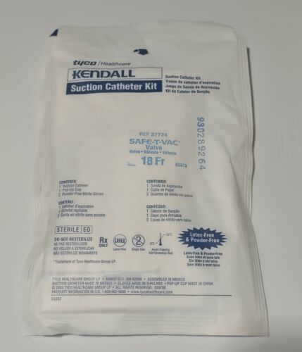 Kendall Safe-T-Vac Suction Catheter Kit 18Fr 37724 - USA Supply