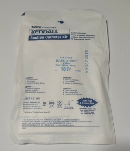 Kendall Safe-T-Vac Suction Catheter Kit 18Fr 37724